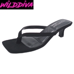 ABLE-06 WHOLESALE WOMEN'S LOW KITTEN HEEL SANDALS (NUBUCK)