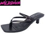 ABLE-07 WHOLESALE WOMEN'S LOW KITTEN HEEL SANDALS (PU)