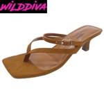 ABLE-07 WHOLESALE WOMEN'S LOW KITTEN HEEL SANDALS (NUBUCK)