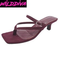ABLE-07 WHOLESALE WOMEN'S LOW KITTEN HEEL SANDALS (NUBUCK)