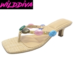 ABLE-32 WHOLESALE WOMEN'S LOW KITTEN HEEL SANDALS