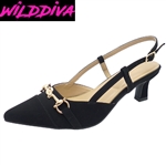 ALOSA-05 WHOLESALE WOMEN'S LOW HEEL PUMPS (NUBUCK)