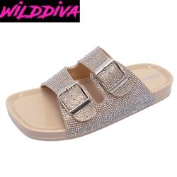AMARO-03 WHOLESALE WOMEN'S JELLY FOOTBED SANDALS