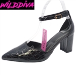 *WIDE FIT* AMIYA-36W WHOLESALE WOMEN'S POINTED TOE PUMPS