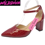 *WIDE FIT* AMIYA-36W WHOLESALE WOMEN'S POINTED TOE PUMPS