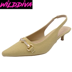 AURA-12 WHOLESALE WOMEN'S LOW KITTEN HEEL PUMPS