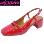 BINA-01 WOMEN'S LOW BLOCK HEEL MARY JANE PUMPS ***LOW STOCK