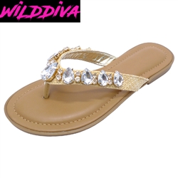 BRANCE-07 WHOLESALE WOMEN'S FLAT THONG SANDALS