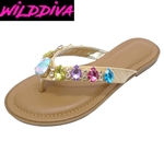 BRANCE-07 WHOLESALE WOMEN'S FLAT THONG SANDALS