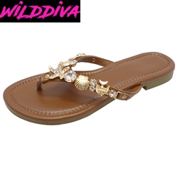 GARNER-16 WHOLESALE WOMEN'S FLAT THONG SANDALS