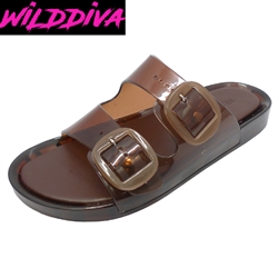 GELSI-01 WHOLESALE WOMEN'S JELLY FOOTBED SANDALS ***VERY LOW STOCK
