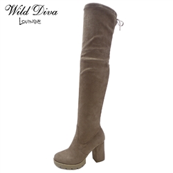 *SOLD OUT*GOSSIP-09 WHOLESALE WOMEN'S LUG SOLE OVER THE KNEE BOOTS