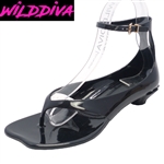 HANIYA-01 WHOLESALE WOMEN'S LOW KITTEN HEEL JELLY SANDALS