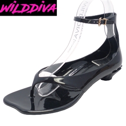 HANIYA-01 WHOLESALE WOMEN'S LOW KITTEN HEEL JELLY SANDALS