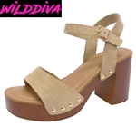 KYNA-07 WHOLESALE WOMEN'S HEEL CLOG SANDALS