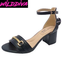 *WIDE FIT* LARINA-229W WHOLESALE WOMEN'S LOW HEEL SANDALS