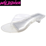 LUMOS-01A WHOLESALE WOMEN'S JELLY KITTEN HEEL SANDALS
