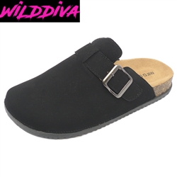 MATCHA-07 WHOLESALE WOMEN'S FASHION FOOTBED CLOG SANDALS (NUBUCK)