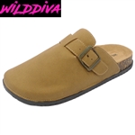 MATCHA-07 WHOLESALE WOMEN'S FASHION FOOTBED CLOG SANDALS (NUBUCK)