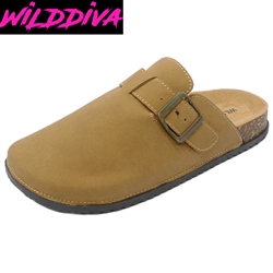 MATCHA-07 WHOLESALE WOMEN'S FASHION FOOTBED CLOG SANDALS (NUBUCK)