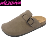 MATCHA-07 WHOLESALE WOMEN'S FASHION FOOTBED CLOG SANDALS (NUBUCK)