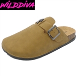 MATCHA-51 WHOLESALE WOMEN'S FASHION FOOTBED CLOG SANDALS (NUBUCK)