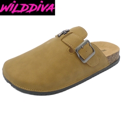 MATCHA-51 WHOLESALE WOMEN'S FASHION FOOTBED CLOG SANDALS (NUBUCK)