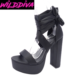 MIA-32 WHOLESALE WOMEN'S HIGH HEEL SANDALS (SATIN)