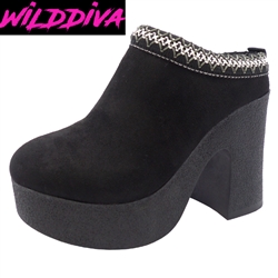 OSLO-07 WHOLESALE WOMEN'S GUM HIGH HEEL MULES