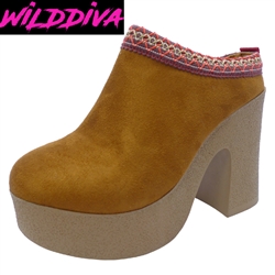 OSLO-07 WHOLESALE WOMEN'S GUM HIGH HEEL MULES
