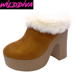 OSLO-08 WHOLESALE WOMEN'S GUM HIGH HEEL MULES