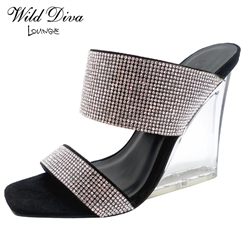 *SOLD OUT*PATRICE-04A WOMEN'S HIGH LUCITE WEDGES