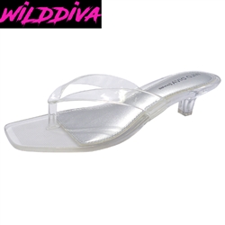 ROMANIA-01 WHOLESALE WOMEN'S JELLY KITTEN HEEL SANDALS