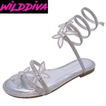 ROO-13 WHOLESALE WOMEN'S SLINKY BUTTERFLY STYLE FLAT SANDALS