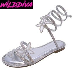 ROO-13 WHOLESALE WOMEN'S SLINKY BUTTERFLY STYLE FLAT SANDALS