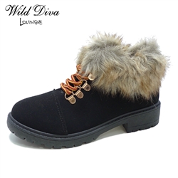 ROYAL-05 WHOLESALE WOMEN'S FUR LUG SOLE BOOTS