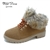 ROYAL-05 WHOLESALE WOMEN'S FUR LUG SOLE BOOTS