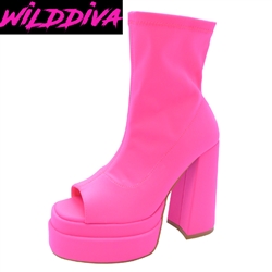 SKYY-07 WHOLESALE WOMEN'S DOUBLE PLATFORM SHOE BOOTIES ***LOW STOCK