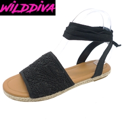 TAKANA-04 WHOLESALE WOMEN'S ESPADRILLE FLAT SANDALS