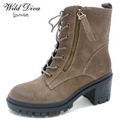 UNO-02 WHOLESALE WOMEN'S LUG SOLE BOOTS *GENUINE SUEDE