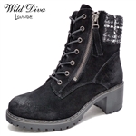 URBAN-01 WHOLESALE WOMEN'S ANKLE BOOTS *GENUINE SUEDE