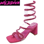 VANA-23 WHOLESALE WOMEN'S SLINKY STYLE LOW HEEL SANDALS