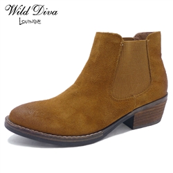 *SOLD OUT*VICTOR-01 WHOLESALE WOMEN'S CHELSEA BOOTS *GENUINE SUEDE