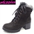 WALTON-01 WHOLESALE WOMEN'S LUG SOLE ANKLE BOOTS